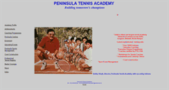 Desktop Screenshot of peninsulatennisacademy.com