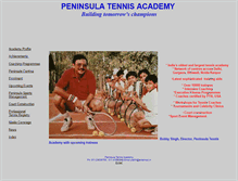 Tablet Screenshot of peninsulatennisacademy.com